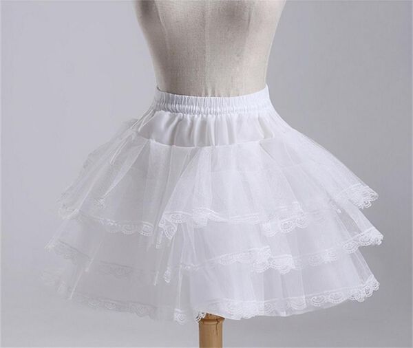 

brand new short petticoats stock white hoopless wedding accessories 3 layer crinoline bridal lady girls children underskirt8402875