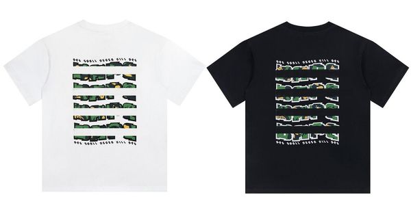 

designer mes t-shirts summer colorful graffiti men's and women's cotton camouflage printed short sleeve fashion brand lovers loose, White;black