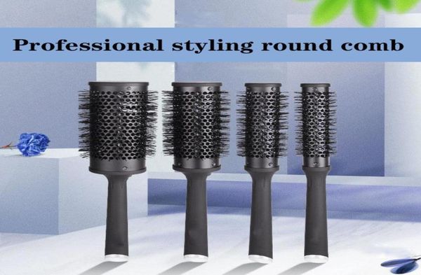 

hair brushes cylindrical comb professional styling 4piece mane thermal air aluminum tube ceramic rolling2113049, Silver
