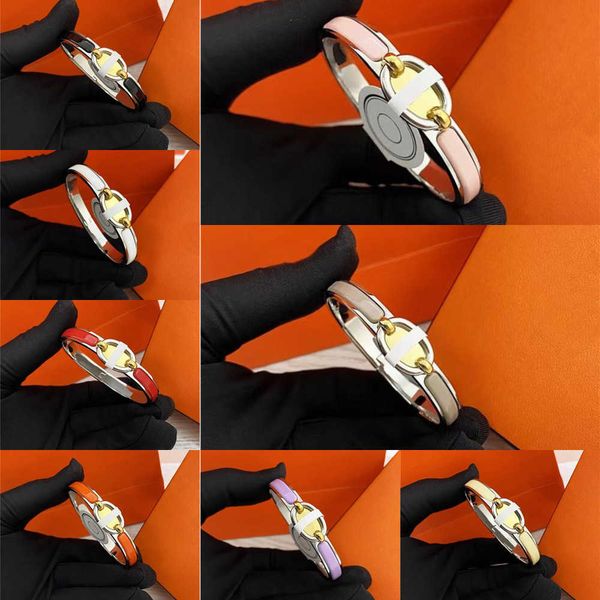 

luxury bracelet her max designer h pig nose bangles enamel bracelets new anchor chain 8 figure buckle couples daily accessories party weddin, Black
