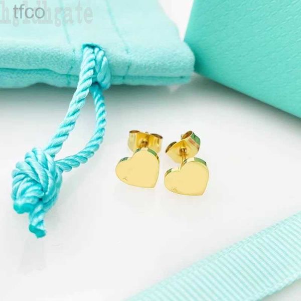

small size luxury earring love plated silver gold earrings jewelry hearts shape ohrringe polished classic cute designer letter stud earring, Golden;silver