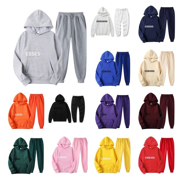 

designer hoodie fashion loose hoodie clothes essenti couple suit hoodie999, Gray