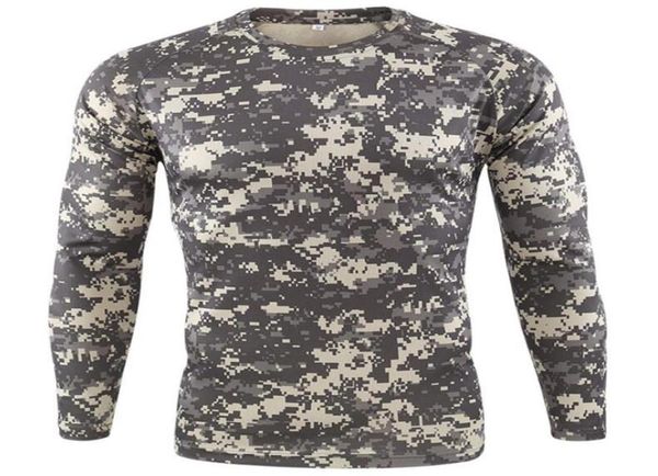

new outdoor quick dry t shirt men tactical camouflage long sleeve round neck sports army tshirt camo funny 3d tshirt5373850, White;black