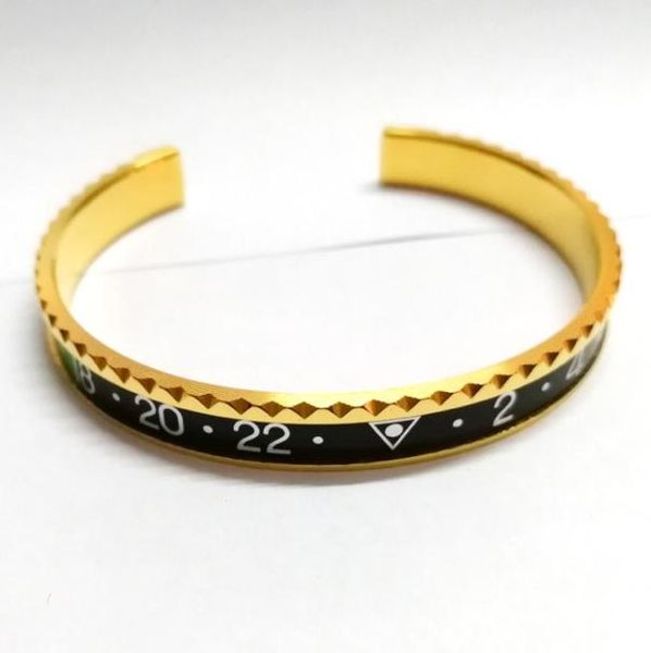 

fashion316l titanium steel pulseras vintage silver plated bangle for men stainless steel cuff speedometer bracelet 8725586, Black