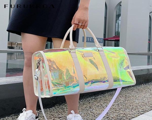 

outdoor bags transparent gym bag women waterproof pvc casual sports fitness handbag large capacity travel portable shoulder x830b6676879