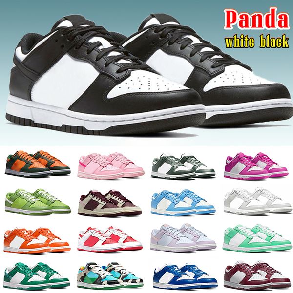 

2023 low panda casual shoes designer womens sneakers white black grey fog triple pink chunky dunky pn dust unc reverse brazil men platform s