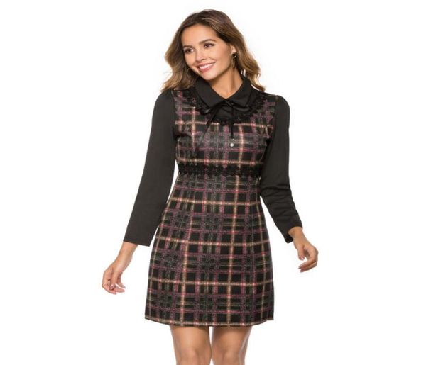 

sells women039s clothes in autumn 19 crossborder longsleeved slimback braided hip skirt with dress3243847, Black;gray