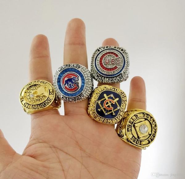 

chicago baseball rings championship rings 5 rings sports jewelry8891267, Golden;silver