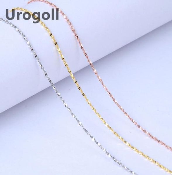 

noble women sterling silver chain jewelry genuine pure 925 silver chains necklaces for girl star rose gold necklace link chain7727507