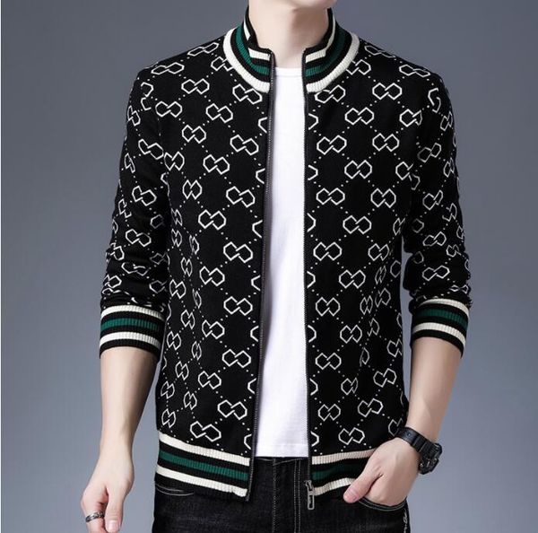 

men's sweaters cardigan designer letter shirts long sleeve round neck sweatshirts knitwear winter coats jacket clothes, White;black