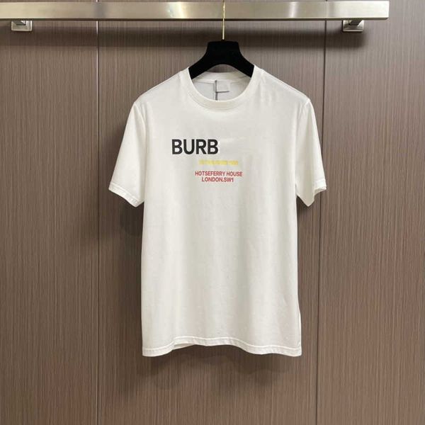 

cotton t shirt mens polo shirts burb designer t shirts round neck tee men women sweatshirt tb letter printing short sleeved tshirt casual sh, White;black
