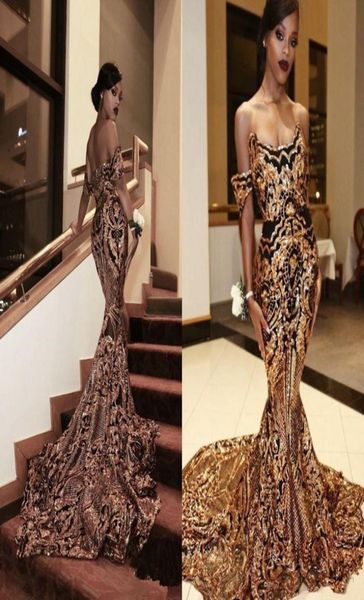 

luxury gold black prom dresses mermaid off shoulder african fishtail prom gowns vestidos special occasion dresses evening wea8720045, Black;red