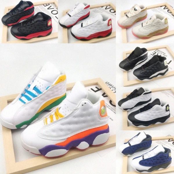 

chicago kids shoes 13s toddler children bred white lucky green chinese new year basketball flint playground, Black