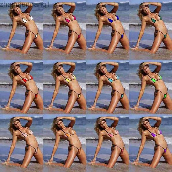 

2023 designer fashion 3-point 12 color brazilian thong bikini swimsuit bikini classic swimsuit t shirt, White;black
