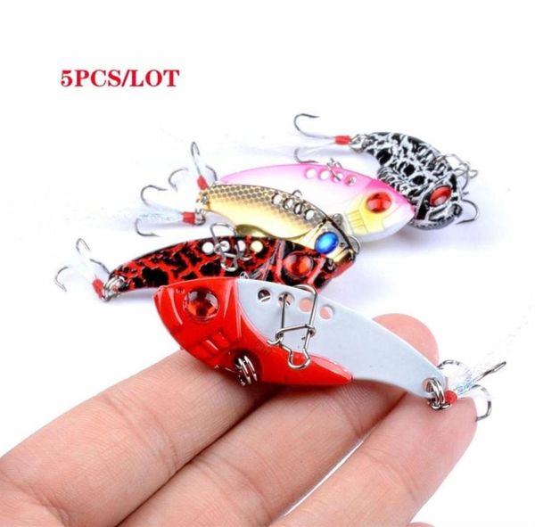 

bionic jigs fishing lure set trout bass hard bait metal lurevib sequin lures accessories saltwater 5pcs lot 5 5cm 11g315s7291659