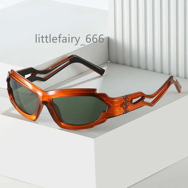 

fashion irregular frame eyewear men women punk sunglasses 2023 female y2k small square sunglasses, White;black