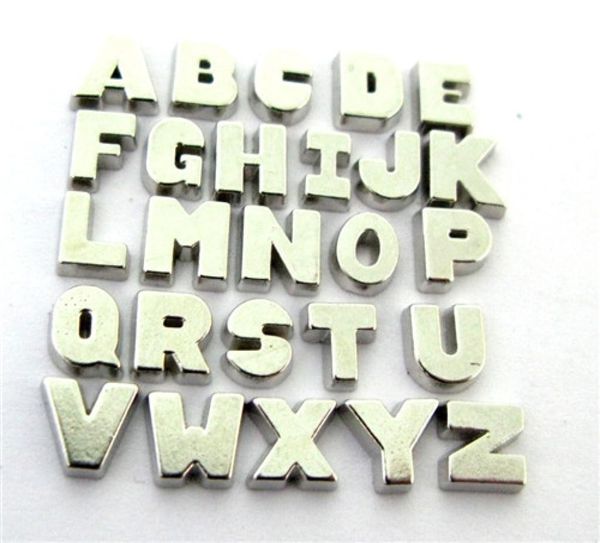 

new design floating locket charms 10pcs plain letters floating living locket as gift wholes 7874772, Blue;slivery