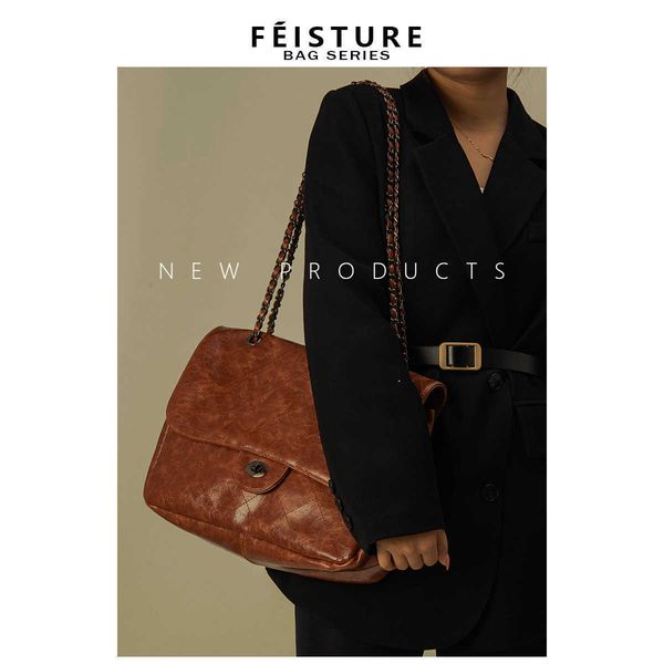 

wandering bag women's large capacity bag new summer high-end feeling chain crossbody niche one shoulder commuting tote