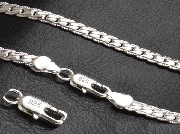 

5mm 925 sterling silver chains 20inch women full sideways silver choker necklaces for men fashion jewelry accessories gift8506456