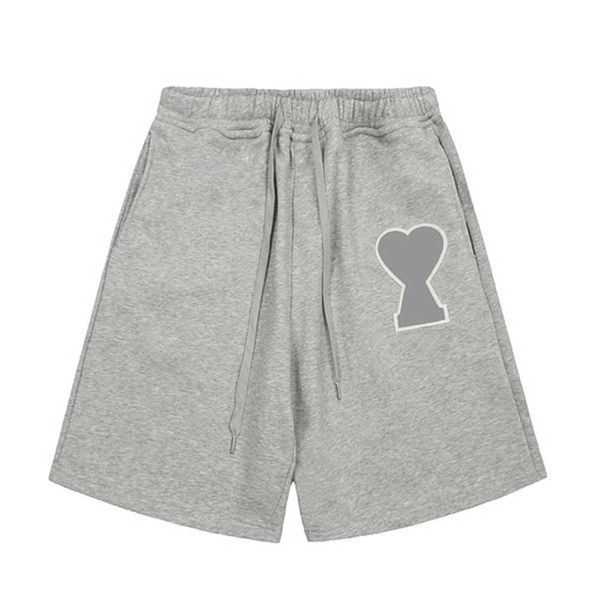 

brand quality shorts mens women designer of luxury amis shorts fashion men s casual terry cloth cotton man clothing size s-xl yz5g, White;black