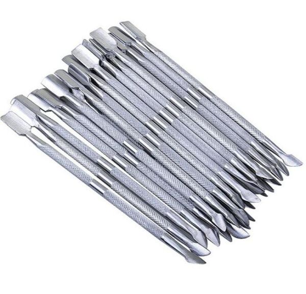 

2 in 1 nail art tools stainless steel essential cuticle 2 way spoon pusher manicure cuticle pushers 500pcs rra16873095890