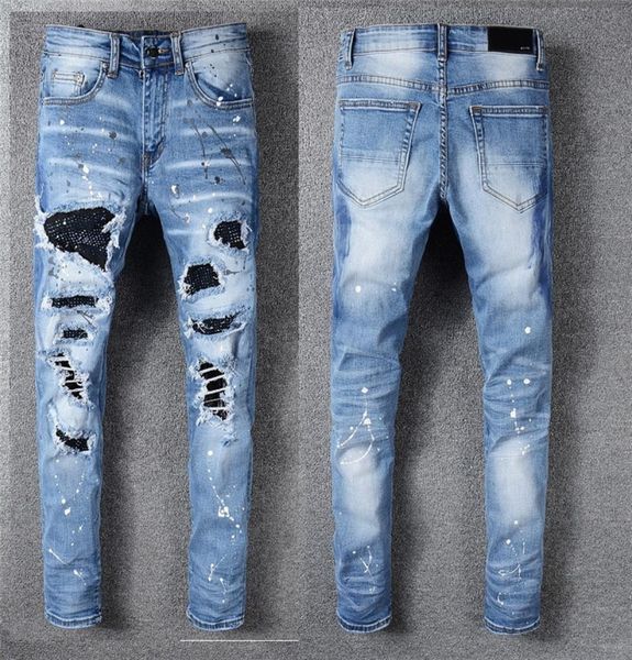 

mens designer pants new style casual skinny sweatpants mens designer jeans drop crotch jogging pants mens jeans designer jeans9572260, Blue