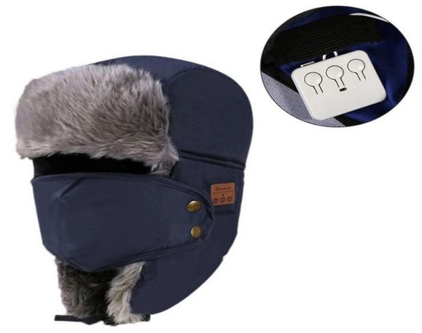 

bluetooth hunting hat trapper hat builtin hd stereo speakers microphone rechargeable usb winter fitness outdoor sports6813748