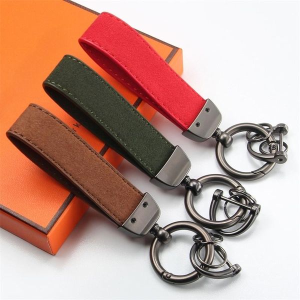

high qualtiy key ring holder key chain porte clef gift men women souvenirs car bag leather keychain pendant accessories multicolor dhl free, Silver