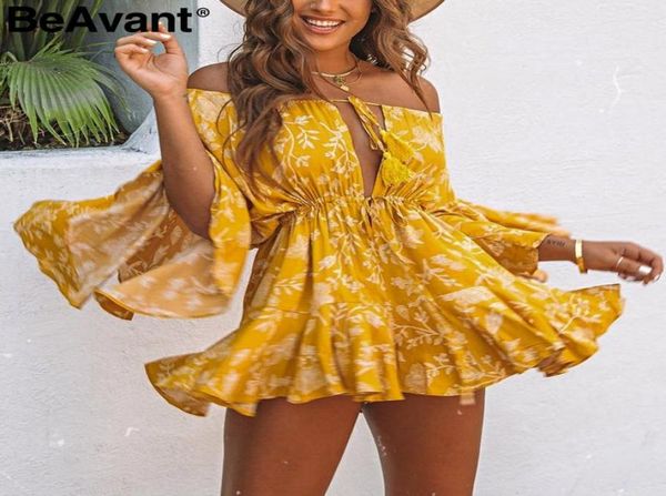 

women039s jumpsuits rompers beavant off shoulder boho jumpsuit romper lace up long sleeve short high waist summer playsu6696261, Black;white