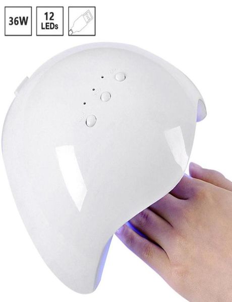 

nail dryers 36w dryer uv gel polish lamp for drying curing nails varnish manicure machine with 12pcs beads led5871358