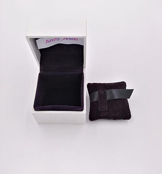 

authentic white paper boxes black pillow inside packaging for style jewelry charms beads murano5037716, Pink;blue