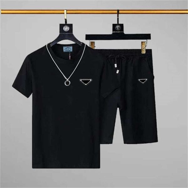 

summer men tracksuit designer sweat suit two piece set sports sweatpants with long sleeve man short pullover running sweatshirt fashion swea, Gray