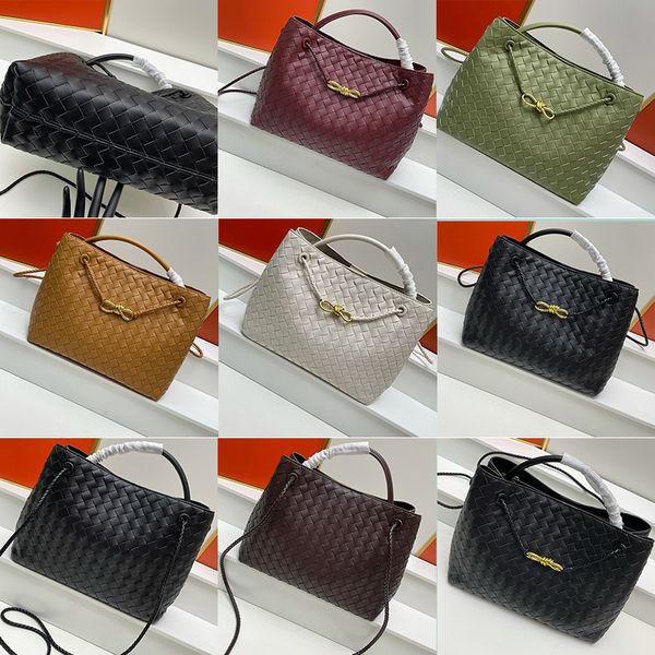 

andiamo tote bag designer bag handbag small large capacity shopping bags fashion knitting cowhide genuine leather shoulder purses designer w