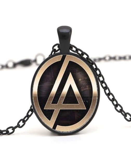 

linkin park logo glass chain necklaces zinc alloy lincoln parks pendant jewelry necklace dome pendant men and children party gifts2239671, Silver