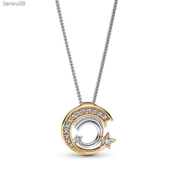 

fine fashion europe heart star zircon pendant necklace original diy women necklace dangle jewelry accessories charm beads amulet l230704, Silver