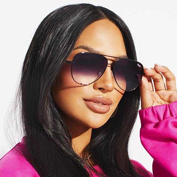 

sunglasses high key pilot women fashion quay brand design traveling sun glasses for gradient lasies eyewear female mujer, White;black