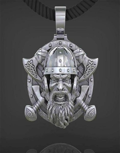 

nordic jewelry retro men viking tomahawk necklace pendant 316l stainless steel men039s punk skull knight jewelry5745249, Bronze;silver
