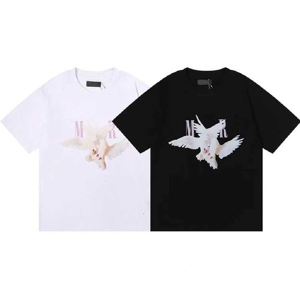 

peace dove 2023 limited edition t shirt designer men's women's same short sleeve all day shirts cotton printing with mir letters w, White;black