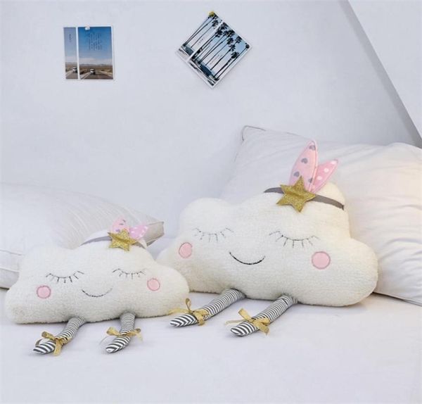 

baby pillow for breastfeeding cloud pattern soft cushion for newborns nordic baby room decoration plush toys nursing pillow lj20128948483