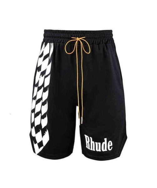 

fashion american brand black white checkerboard shorts men039s women039s leisure high street drawstring mesh basketbal8837619, White;black