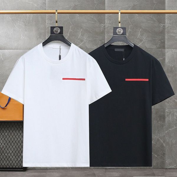 

t shirt mens summer designer t shirts new women's t shirt holiday short sleeve fashion casual monogram print embroidery black and white, White;black