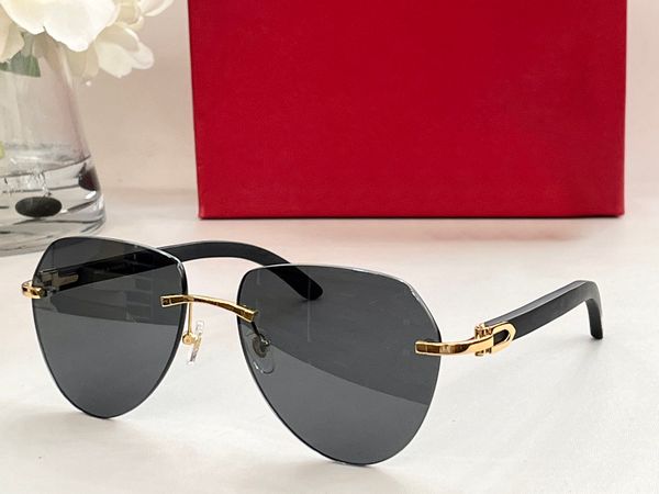 

fashion designer 0007 mens women sunglasses classic vintage frameless metal pilot shape glasses summer outdoor simple business style uv prot, White;black