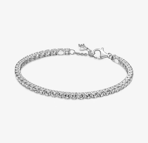 

adjustable bracelets full zircon chain women with original box authentic fits p s925 sterling silver charms bracelet birthda8296668, Golden;silver