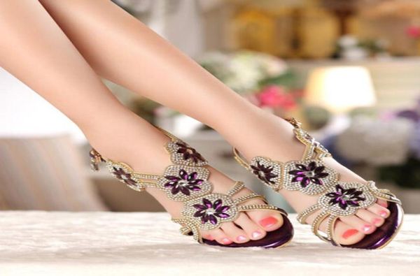 

genuine leather lady high heel sandals summer rhienstone dress shoes purple crystal bridal wedding shoes stiletto heel5689229, Black