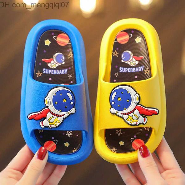 

slipper children' astronauts space pvc slippers boys' beach sandals girls' family slippers large children' hole shoes, Black;grey