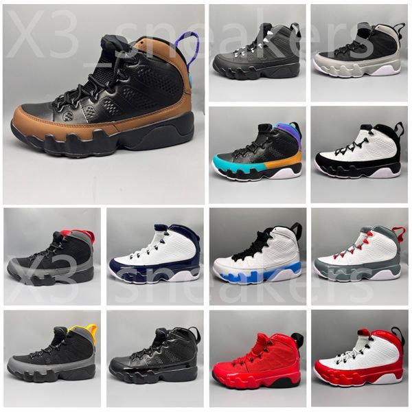 

2023 men basketball shoes 9s jumpman 9 particle grey change the world chile red fire university gold blue mens trainers sports sneakers size