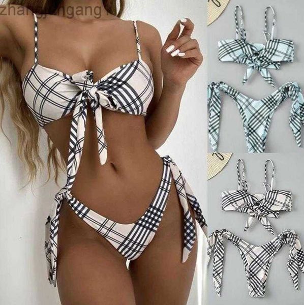 

2023 designer bikini qianmo clothing bikini swimwear printed swimwear women's split 2023 new swimwear fashion, White;black