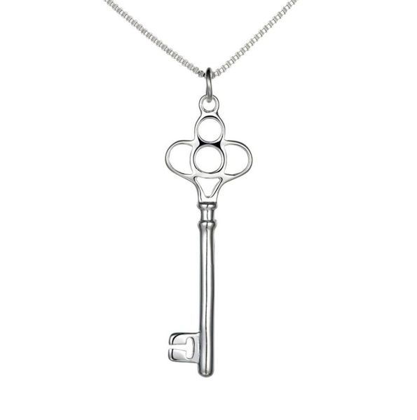 

selling jewelry 925 silver key pendant necklace 10pcslot7685939
