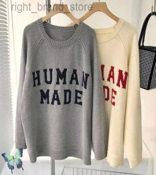 

tiger head embroidered sweater men039s women039s gray apricot humanmade pullover sweater w2208136984045, White;black
