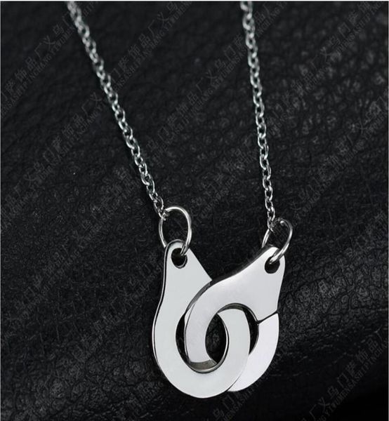 

luxury designer necklace real 925 sterling silver handcuff menottes pendant for men women france dinh van jewelry1728555